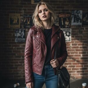 Guess Black Leatherette Jacket | Moto Style Faux Leather Jacket
